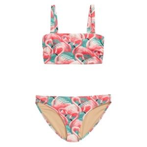 Old Navy Flamingo Print Bandeau Bikini 2 PC Bathing Suit 2X Plus Size